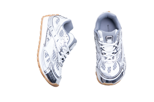 BOTTEGA SNEAKER ORBIT SILVER/WHITE RUBBER - 37 BR