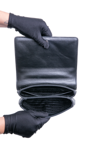 PRADA PATTINA CHAIN GLACE CALFSKIN BLACK