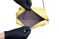 BOTTEGA DISCO CROSSBODY INTRECCIATO LIME