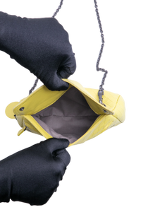 BOTTEGA DISCO CROSSBODY INTRECCIATO LIME