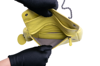 BOTTEGA DISCO CROSSBODY INTRECCIATO LIME