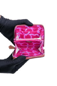 HERMÈS SILK IN COMPACT WALLET ROUGE H/RUBIS