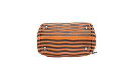 FENDI DOTCOM STRIPED HYPNOTIC SUEDE BLACK/ORANGE