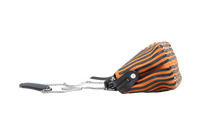 FENDI DOTCOM STRIPED HYPNOTIC SUEDE BLACK/ORANGE