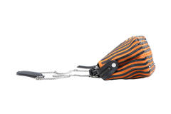 FENDI DOTCOM STRIPED HYPNOTIC SUEDE BLACK/ORANGE