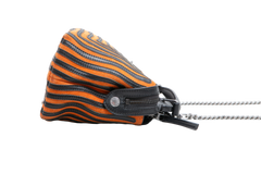 FENDI DOTCOM STRIPED HYPNOTIC SUEDE BLACK/ORANGE