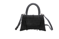 BALENCIAGA HOURGLASS TOP HANDLE PATCHWORK DENIM