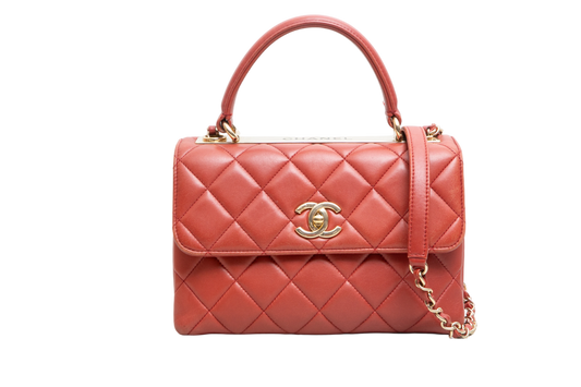 CHANEL TRENDY CC SMALL FLAP LAMBSKIN TERRACOTA