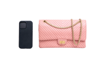 CHANEL REISSUE 2.55 SHEEPSKIN CHEVRON DOUBLE FLAP ROSE