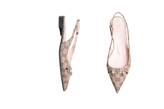 DESAPEGO JULIA FARIA GUCCI SLINGBACK ERIN CANVAS GG SUPREME - 39 BR