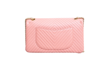CHANEL REISSUE 2.55 SHEEPSKIN CHEVRON DOUBLE FLAP ROSE