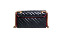 GUCCI GG MARMONT SMALL BLACK AND RED