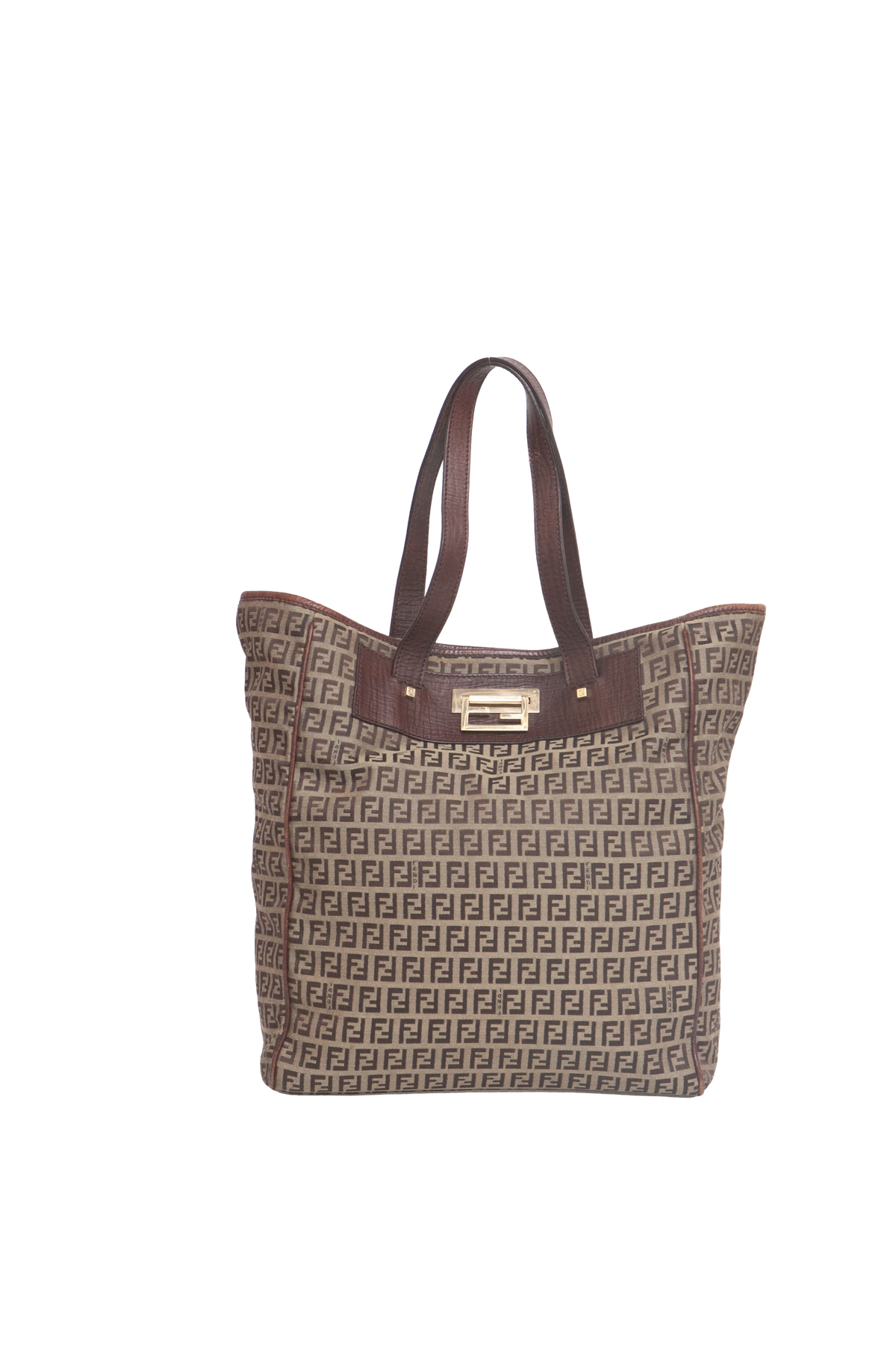 FENDI TOTE SHOPPING ZUCCHONO BROWN