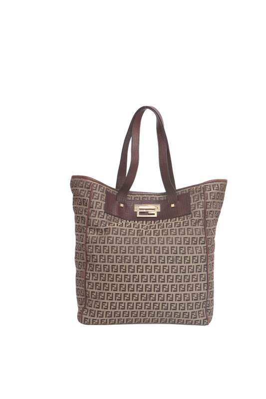 FENDI TOTE SHOPPING ZUCCHONO BROWN