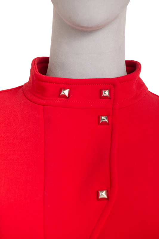 HERMÈS COAT RED HOODED ZIP