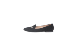 TOD'S LOAFER VELVET DOUBLE T SLIP ON BLACK - 38 BR