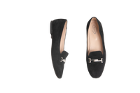 TOD'S LOAFER VELVET DOUBLE T SLIP ON BLACK - 38 BR