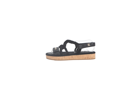 DESAPEGO THASSIA NAVES CHANEL SANDAL ROPE BLACK - 37 BR