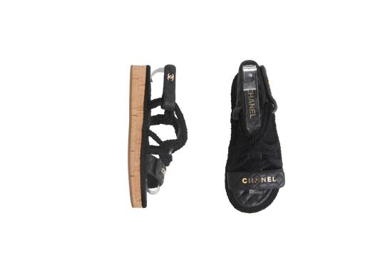 DESAPEGO THASSIA NAVES CHANEL SANDAL ROPE BLACK - 37 BR