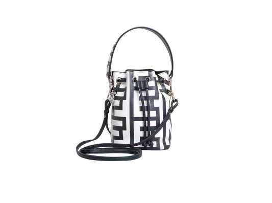 FENDI X MARC JACOBS BUCKET MON TRESOR LEATHER BLACK/WHITE