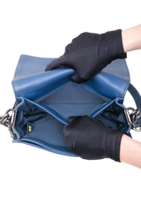 CHANEL BOY SHOULDER BAG LAMBSKIN BLUE