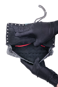 VALENTINO ROCKSTUD SPIKE MATELASSÊ BLACK