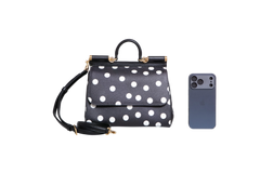 D&G SICILY MEDIUM POLKA DOT BLACK/WHITE