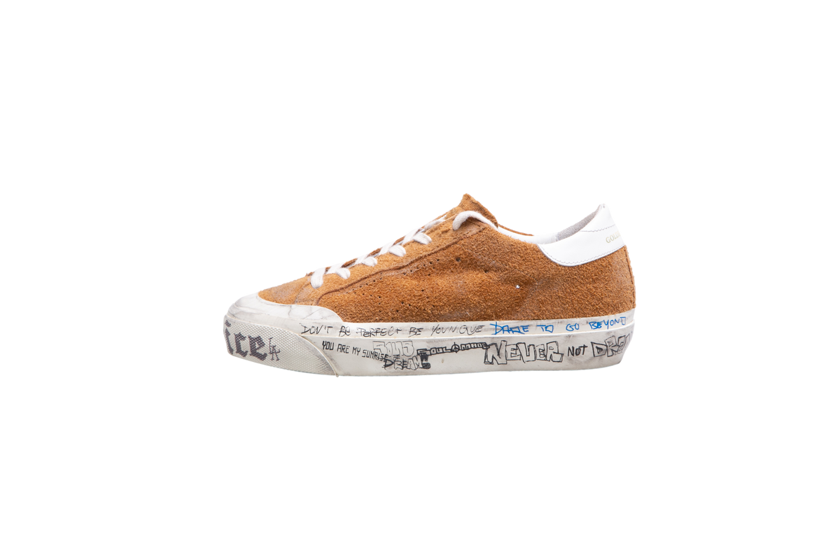 GOLDEN GOOSE SNEAKER SUPER-STAR LEATHER/SUEDE TAN - 36 BR