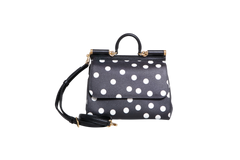 D&G SICILY MEDIUM POLKA DOT BLACK/WHITE