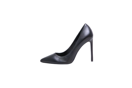 YSL POINTED TOE LEATHER BLACK - 37 BR