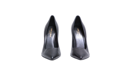 YSL POINTED TOE LEATHER BLACK - 37 BR