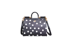 D&G SICILY MEDIUM POLKA DOT BLACK/WHITE