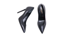 YSL POINTED TOE LEATHER BLACK - 37 BR