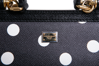 D&G SICILY MEDIUM POLKA DOT BLACK/WHITE