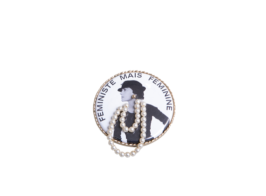 CHANEL BROOCH COCO FEMINISTE & PEARLS