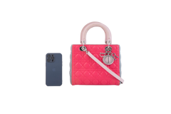 DIOR LADY MEDIUM CANNAGE TRICOLOR PINK