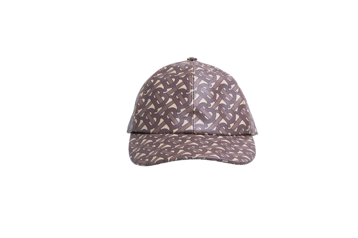 BURBERRY BASEBALL CAP COATED CANVAS TB MONOGRAM