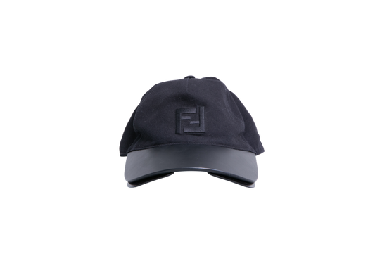 FENDI BASEBALL CAP WITH SUNGLASSES CANVAS AND LEATHER BLACK