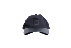 FENDI BASEBALL CAP WITH SUNGLASSES CANVAS AND LEATHER BLACK