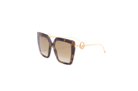 FENDI FF BUTTERFLY ACETATE HAVANA METAL GOLD