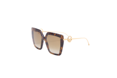 FENDI FF BUTTERFLY ACETATE HAVANA METAL GOLD