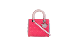 DIOR LADY MEDIUM CANNAGE TRICOLOR PINK