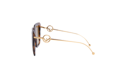 FENDI FF BUTTERFLY ACETATE HAVANA METAL GOLD