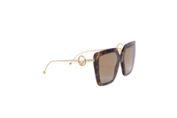 FENDI FF BUTTERFLY ACETATE HAVANA METAL GOLD