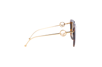 FENDI FF BUTTERFLY ACETATE HAVANA METAL GOLD