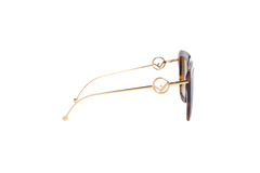 FENDI FF BUTTERFLY ACETATE HAVANA METAL GOLD