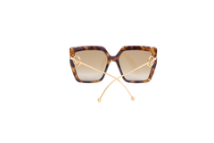FENDI FF BUTTERFLY ACETATE HAVANA METAL GOLD