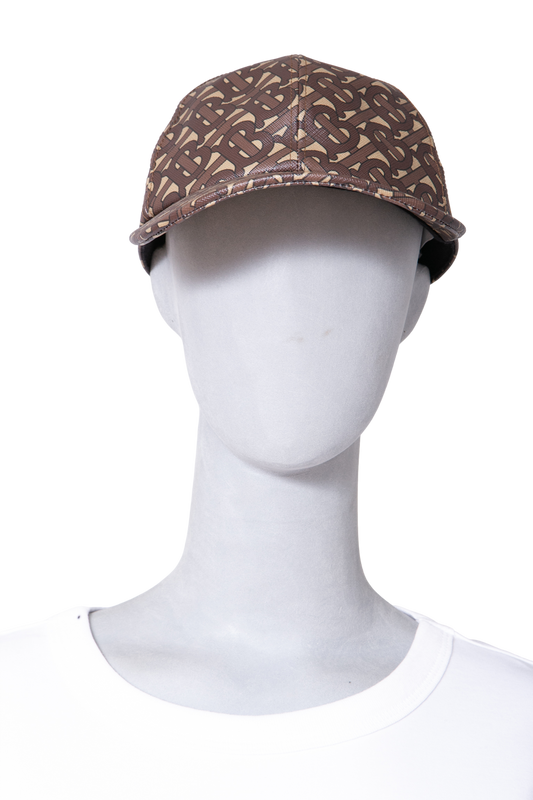 BURBERRY BASEBALL CAP COATED CANVAS TB MONOGRAM