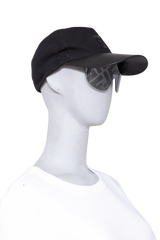 FENDI BASEBALL CAP WITH SUNGLASSES CANVAS AND LEATHER BLACK