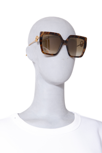 FENDI FF BUTTERFLY ACETATE HAVANA METAL GOLD